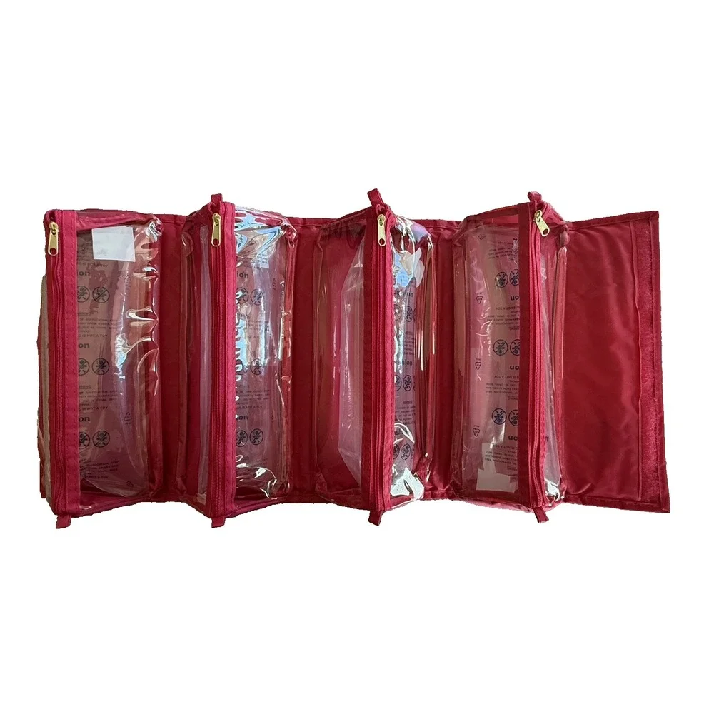 JOY MANGANO Better Beauty Roll Up Case Large Hot Pink Travel Organizer NWOT